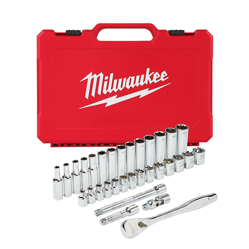Milwaukee 48-22-9508 3/8" Drive 32-Piece Metric Ratchet & Socket Set