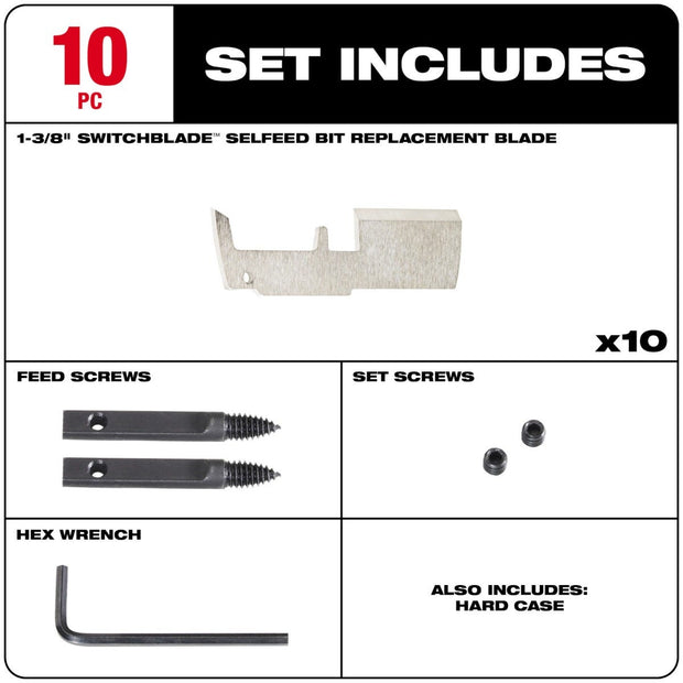 Milwaukee 48-25-5320 - 1-3/8 In. SWITCHBLADE 10 Blade Replacement Kit - Foto 3