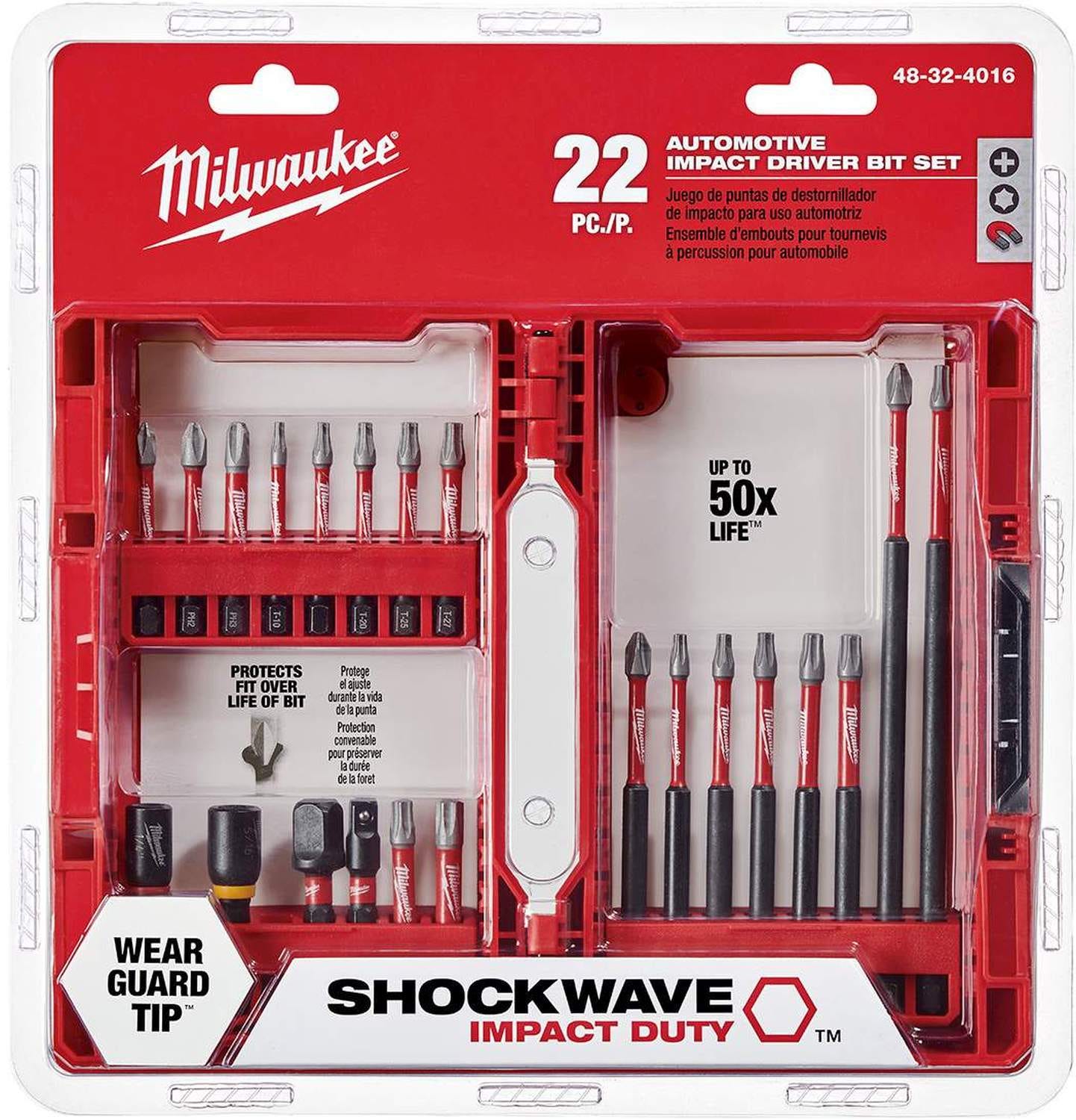 Milwaukee 48-32-4016 SHOCKWAVE 22-Piece Impact Duty Drill and Drive Set