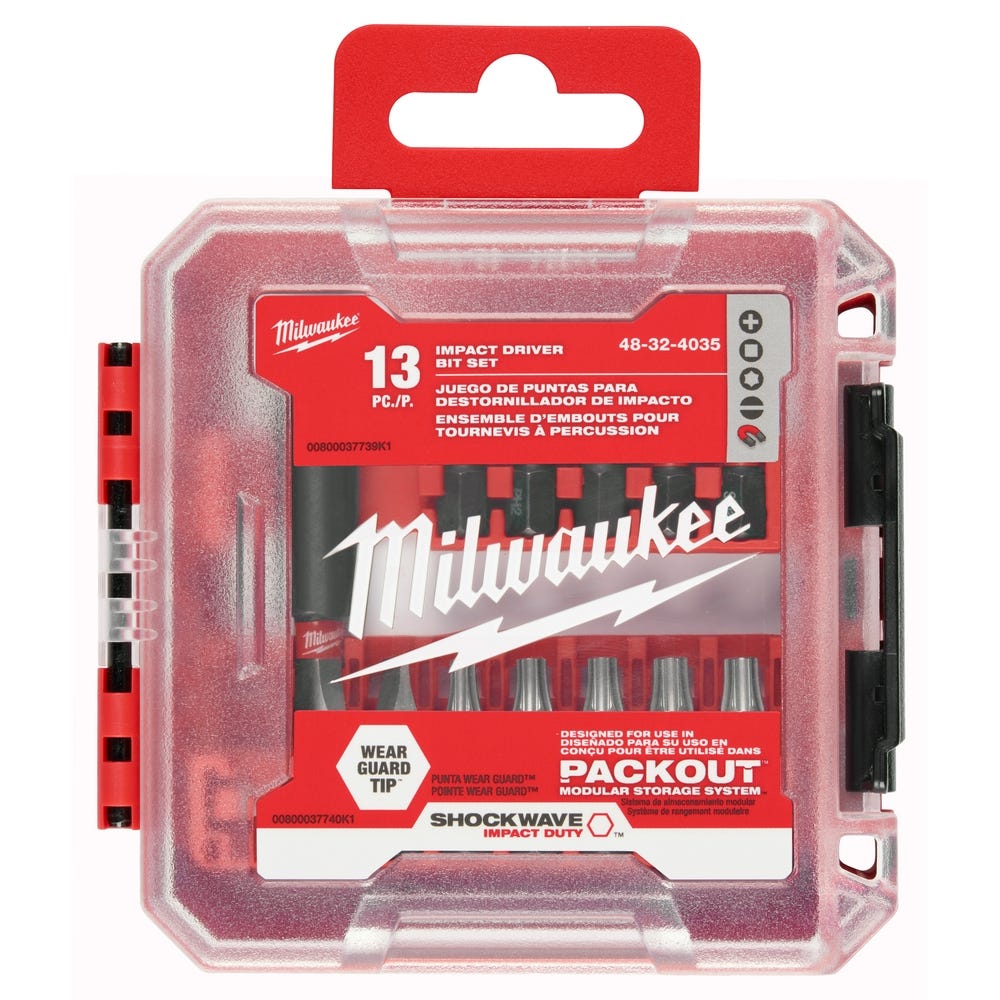 Milwaukee 48-32-4035 SHOCKWAVE 13-Piece Impact Duty Bit Set