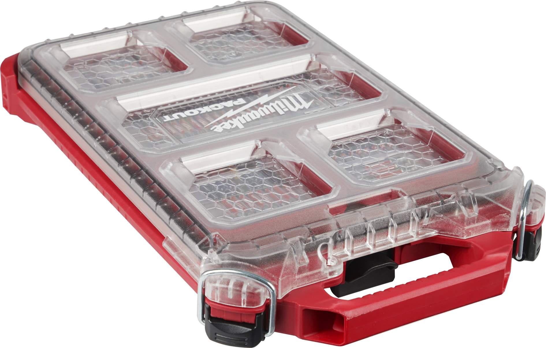 Milwaukee 48-32-4082 PACKOUT Organizer + SHOCKWAVE 100-Piece Impact Bit Set