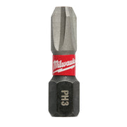 Milwaukee 48-32-4113 SHOCKWAVE Impact Phillips #3 Insert Bits, 25-Pack