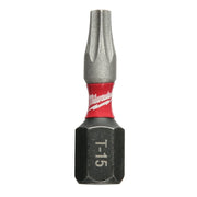 Milwaukee 48-32-4134 SHOCKWAVE Impact Torx T15 Insert Bits, 25-Pack