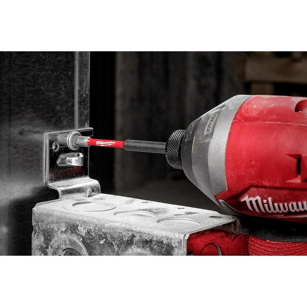 Milwaukee 48-32-4215 SHOCKWAVE 6" Impact Square Recess #2 Power Bits, 10-Pack