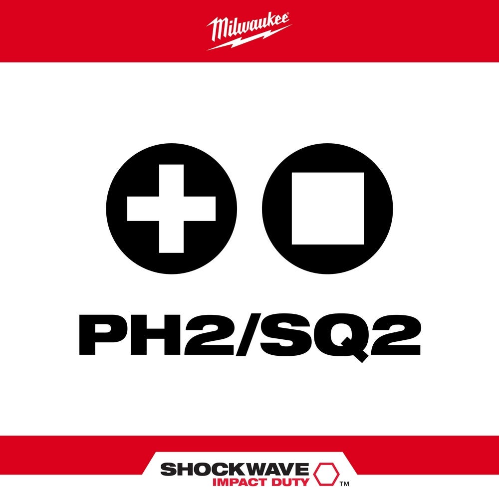 Milwaukee 48-32-4311 Shockwave Ph2/Sq2 ImpactDouble Ended Bit