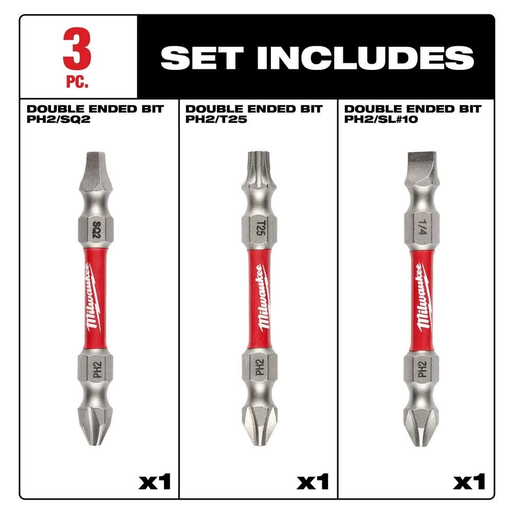 Milwaukee 48-32-4319 SHOCKWAVE Impact Duty PH2/SQ2/T25 Double