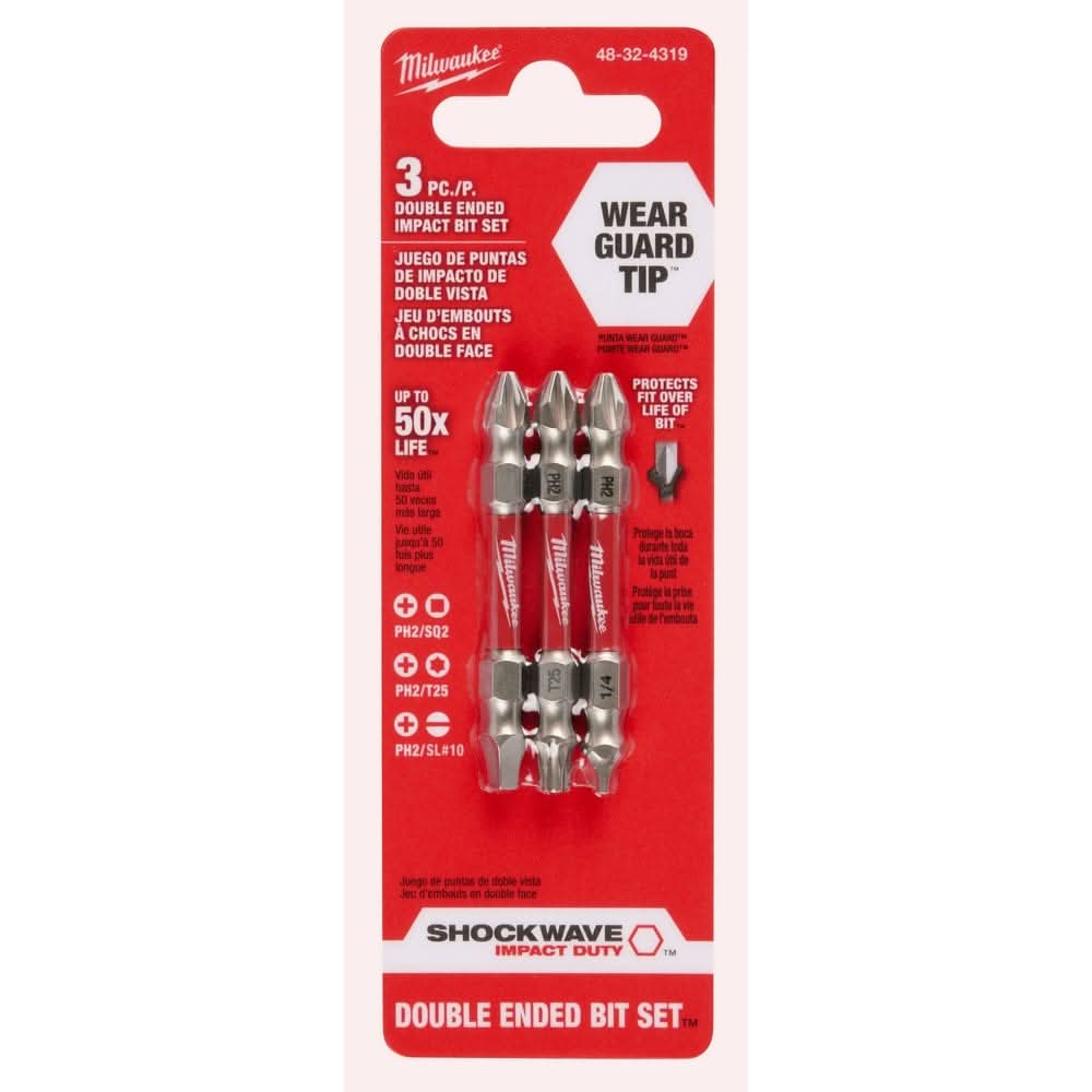 Milwaukee 48-32-4319 SHOCKWAVE Impact Duty PH2/SQ2/T25 Double