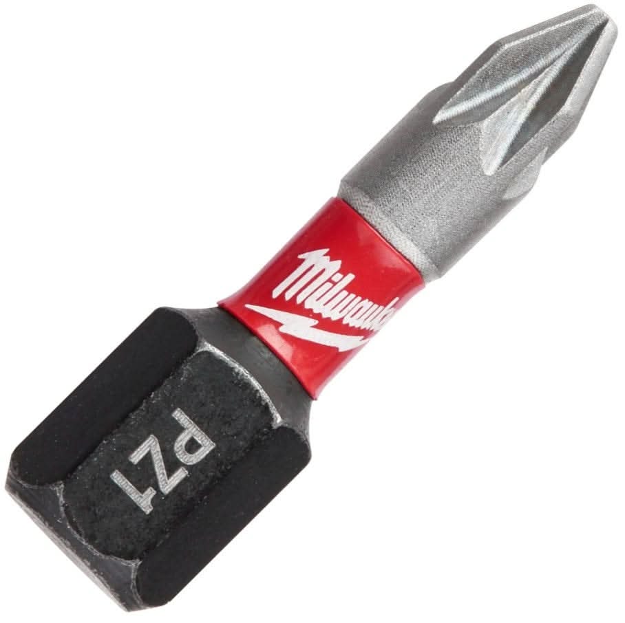 Milwaukee 48-32-4431 Shockwave 1-Inch Impact Pozidriv #1Insert Bits, 2-Pack