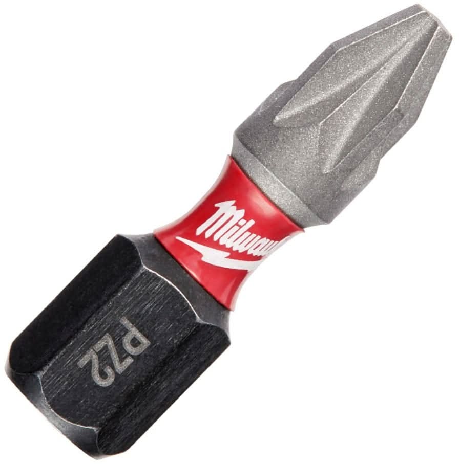 Milwaukee 48-32-4432 Shockwave 1-Inch Impact Pozidriv #2Insert Bits, 2-Pack
