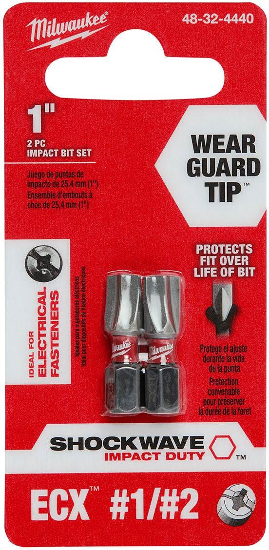 Milwaukee 48-32-4440 Shockwave 1-Inch 2-Piece Impact EcxCombo Kit