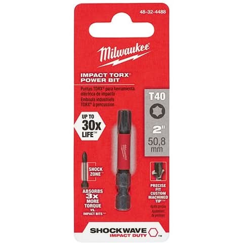 Milwaukee 48-32-4488 Shockwave 2-Inch T40 Impact Bit