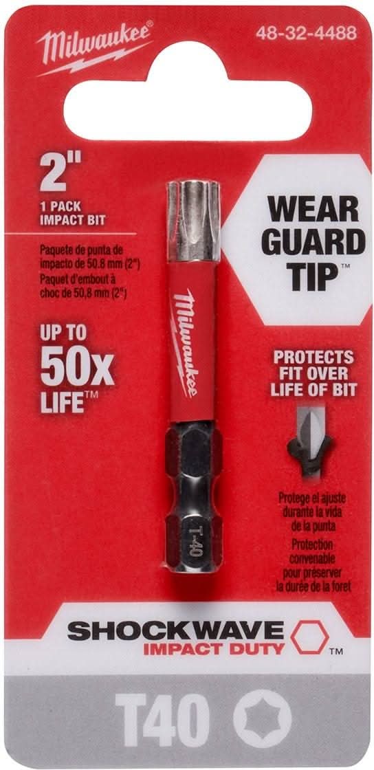 Milwaukee 48-32-4488 Shockwave 2-Inch T40 Impact Bit
