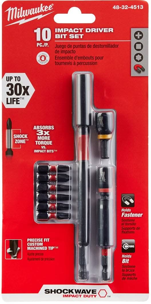 Milwaukee 48-32-4513 Shockwave Impact Duty Expand Set, 10-Pieces
