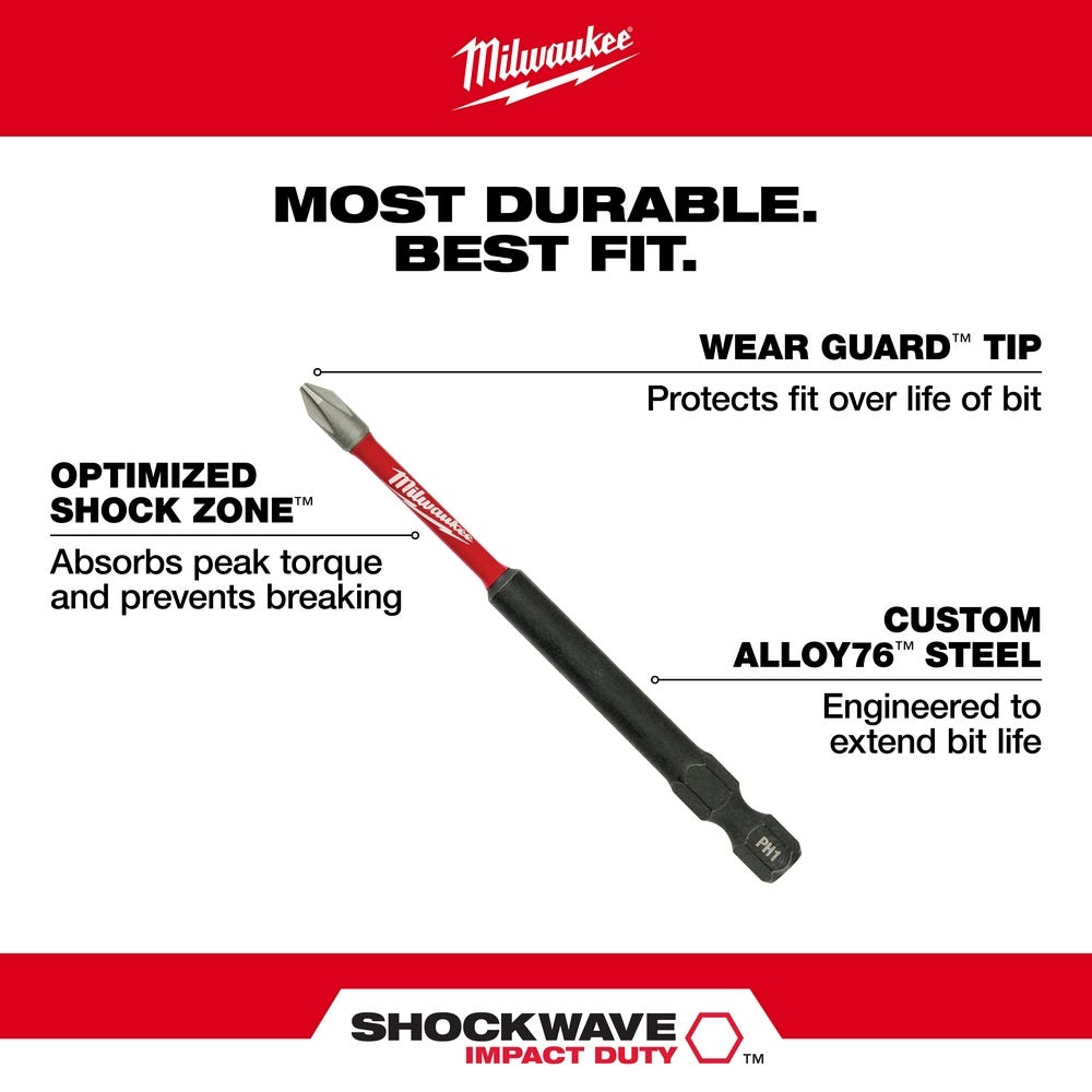 Milwaukee 48-32-4579 Shockwave 3.5" Torx T25 , 5-Pack