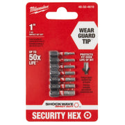 Milwaukee 48-32-4619 7-Piece  SHOCKWAVE Hex Security Insert Bit Set