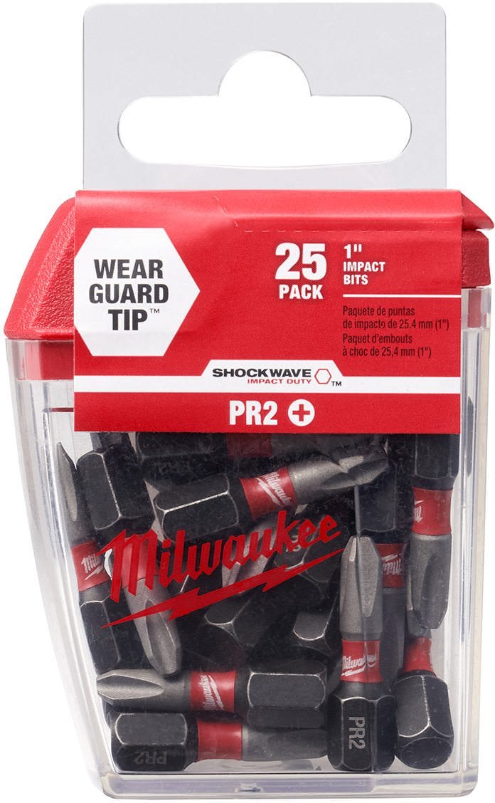 Milwaukee 48-32-4644 Shockwave 1-Inch Pr2 Impact Bit, 25-Pack