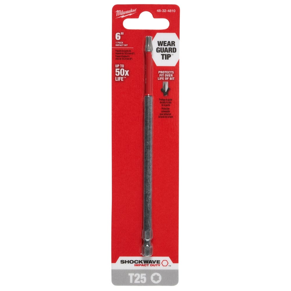 Milwaukee 48-32-4810 Shockwave 6-Inch T25 Impact Bit