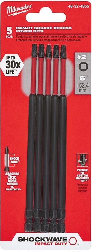 Milwaukee 48-32-4855 Shockwave 6-Inch Impact Square Recess #2