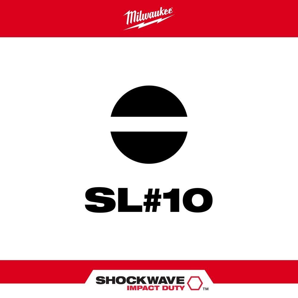 Milwaukee 48-32-4918 SHOCKWAVE 2" POWER BIT SLOTTED 1/4"