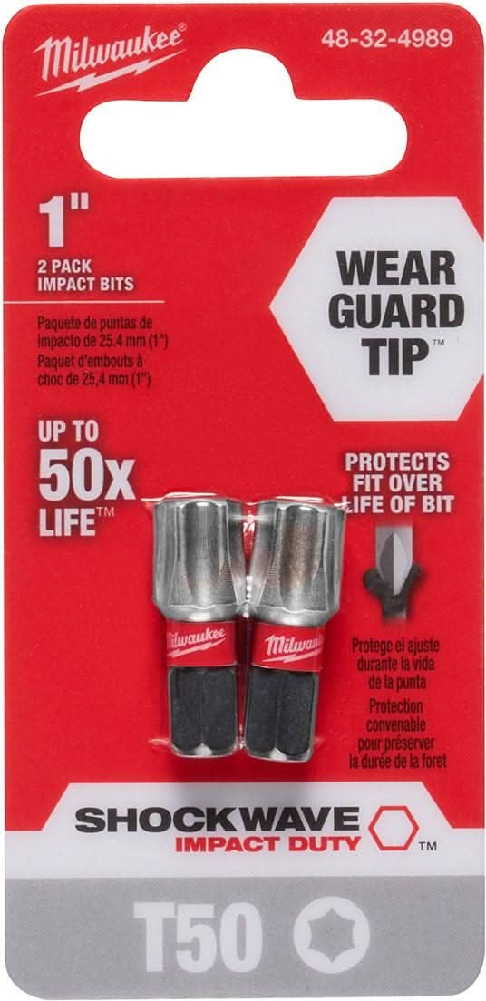 Milwaukee 48-32-4989 Shockwave 1-Inch T50 Impact Bit 2K