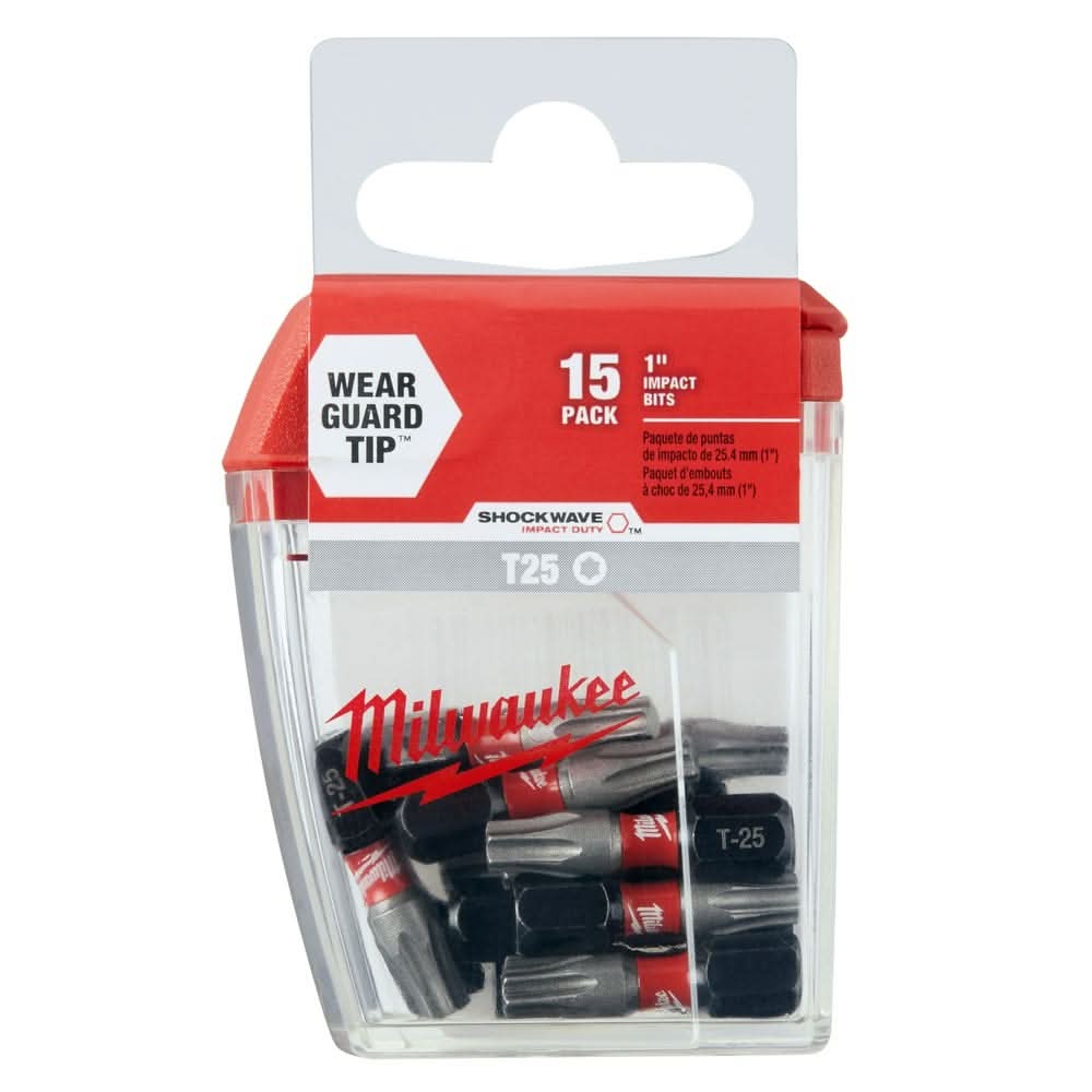 Milwaukee 48-32-5014 Shockwave Insert Bit Torx T25, 15-Pack