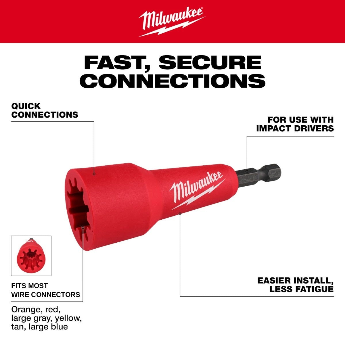 Milwaukee 48-32-6400 Quick-Twist Wire Connector Socket – Tool Nut