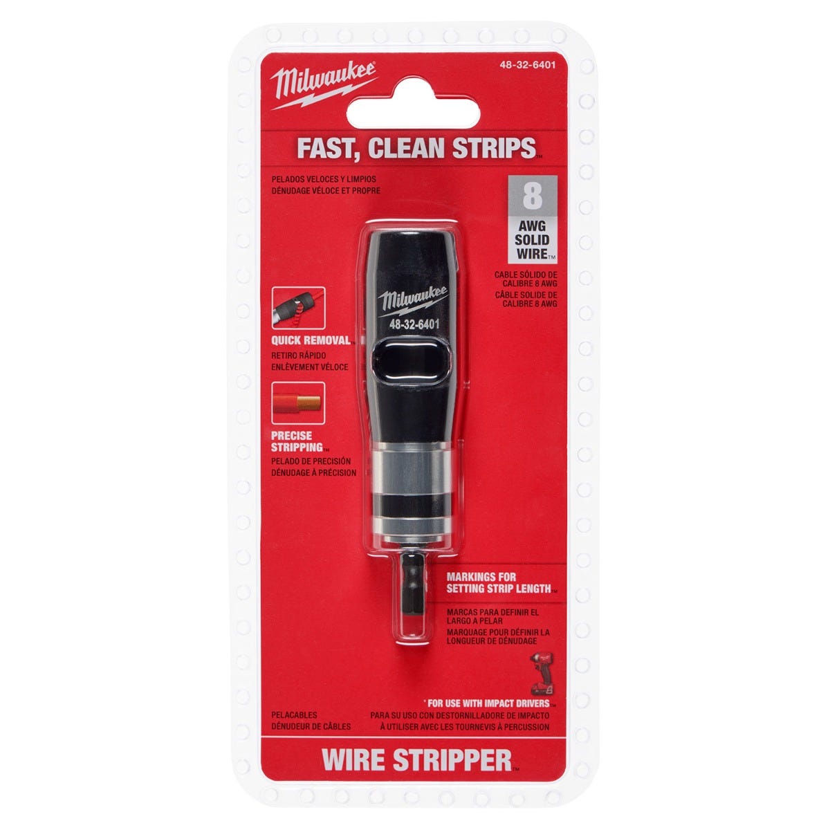 Milwaukee 48-32-6401 Solid 8-AWG Wire Stripper