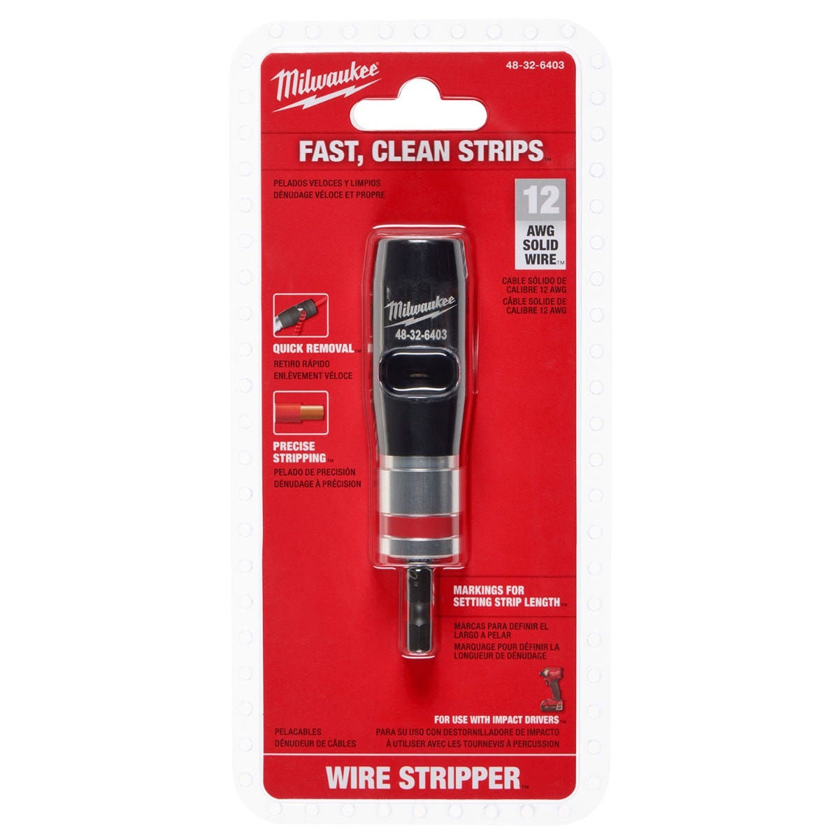 Milwaukee 48-32-6403 12-AWG Solid Wire Stripper
