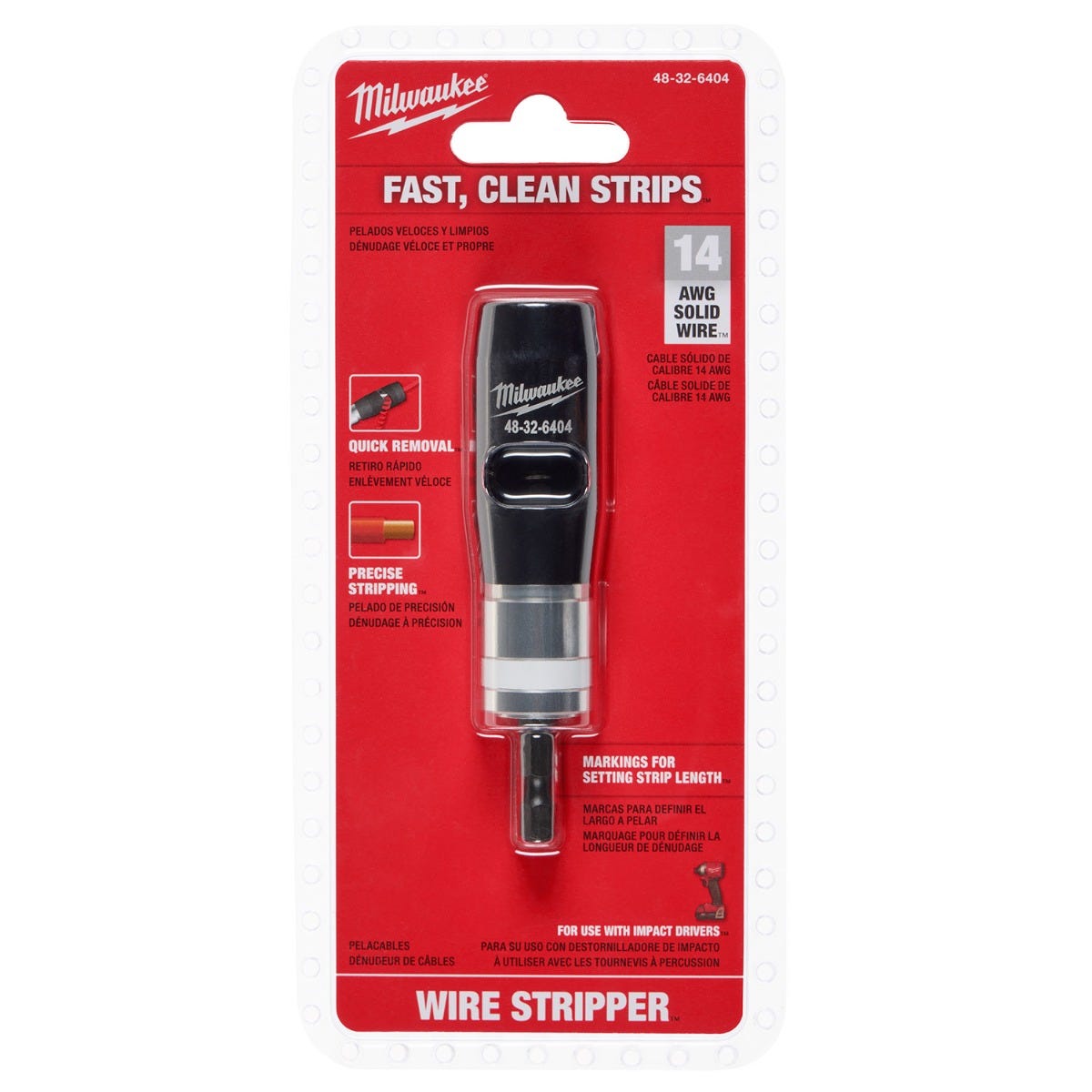 Milwaukee 48-32-6404 14-AWG Solid Wire Stripper