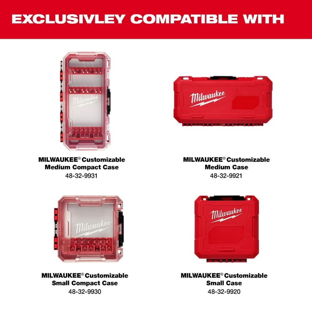 Milwaukee 48-32-9933 Small and Medium Case Rows for Impact Driver Accessories 5PK