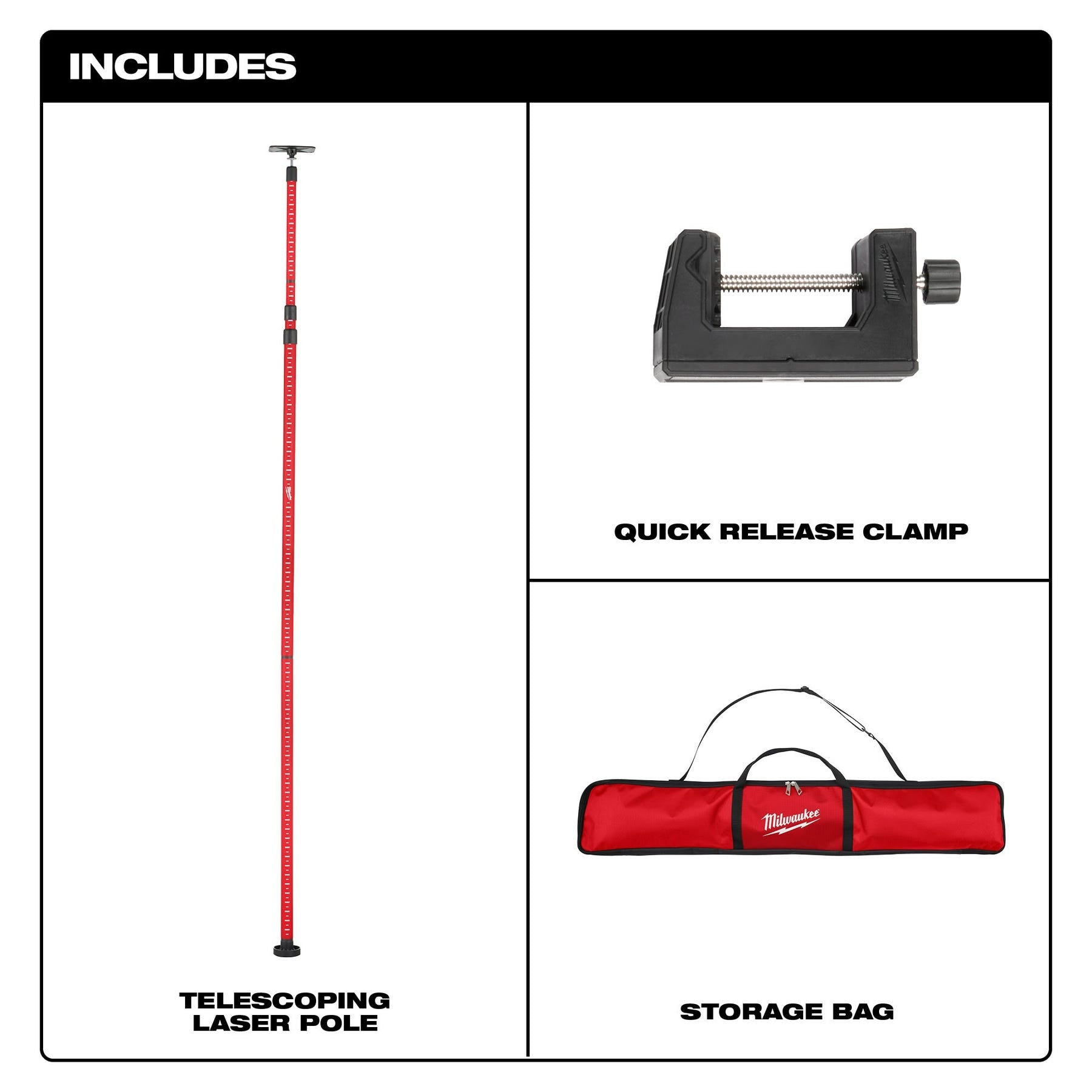 Milwaukee 48-35-1511 12' Telescoping Laser Pole