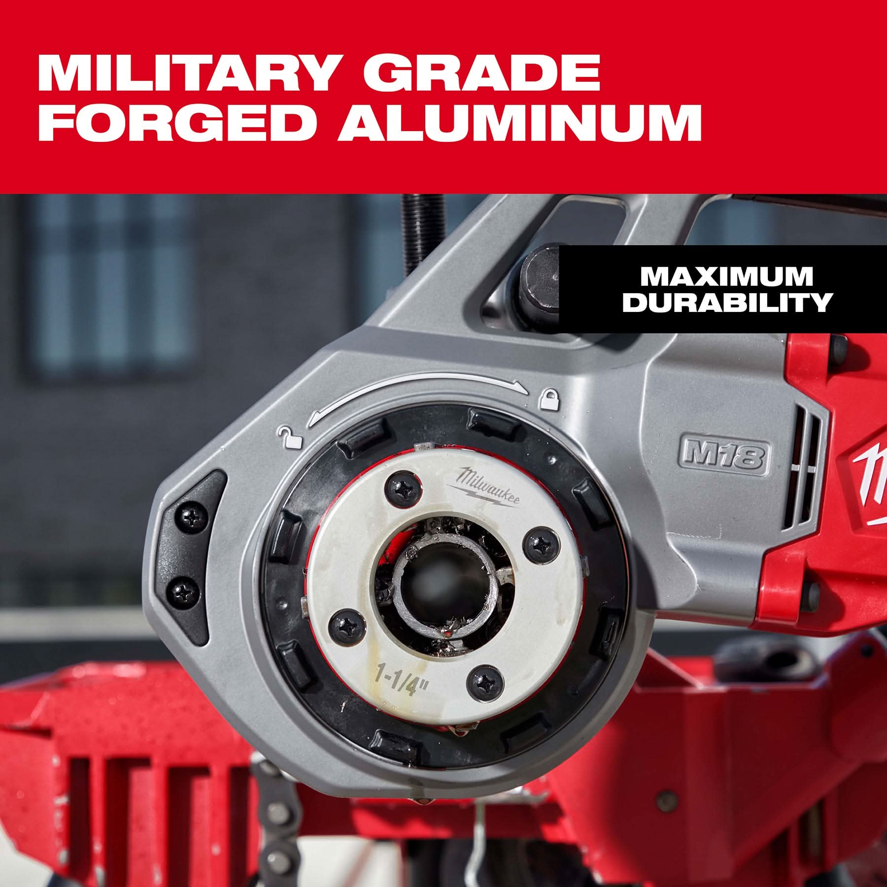 Milwaukee 48-36-1063 1/2" - 1-1/4" ALLOY NPT Compact Forged Aluminum Die Head KIT