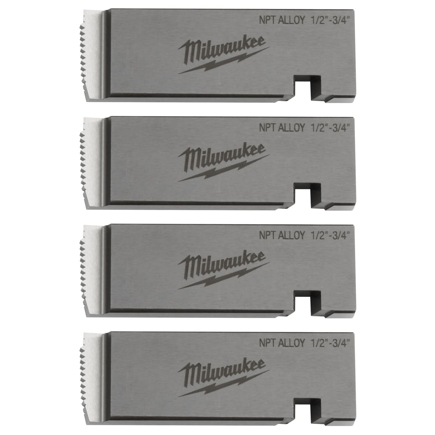 Milwaukee 48-36-1201 Milwaukee 1/2"-3/4" ALLOY NPT Universal Pipe Threading Dies