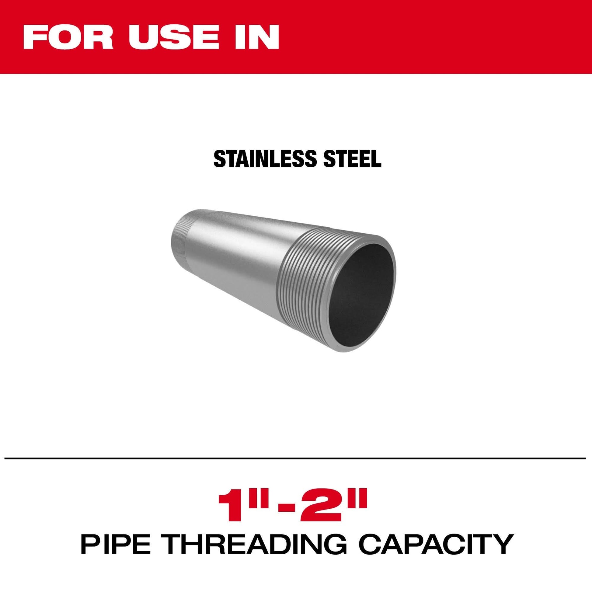 Milwaukee 48-36-1206 Milwaukee 1"-2" HIGH SPEED FOR STAINLESS NPT Universal Pipe Threading Dies