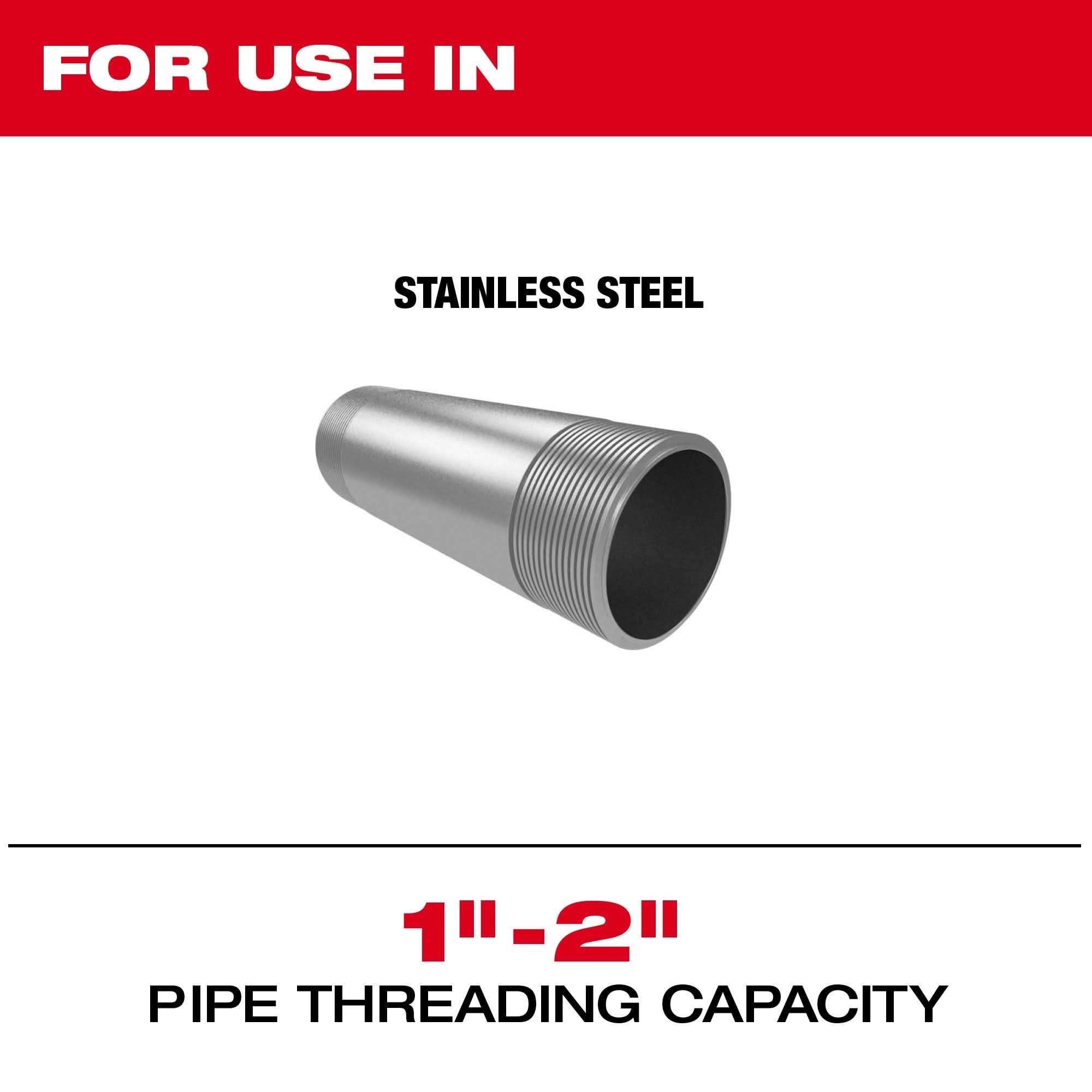 Milwaukee 48-36-1206 Milwaukee 1"-2" HIGH SPEED FOR STAINLESS NPT Universal Pipe Threading Dies