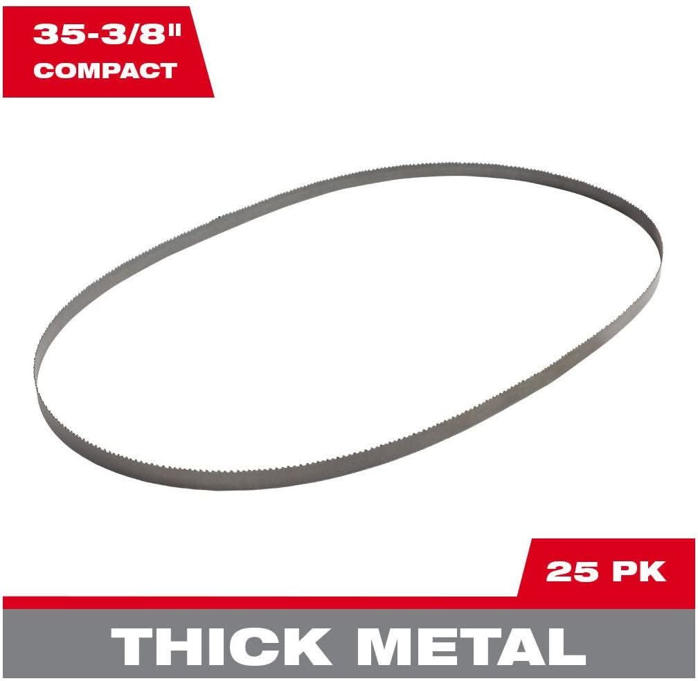 Milwaukee 48-39-0506 10 TPI Bandsaw Blades Compact, 25-Pack