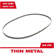 Milwaukee 48-39-0515 14 TPI Bandsaw Blades Deep Cut, 25-Pack