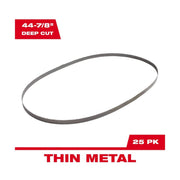 Milwaukee 48-39-0525 18 TPI Bandsaw Blades Deep Cut, 25-Pack