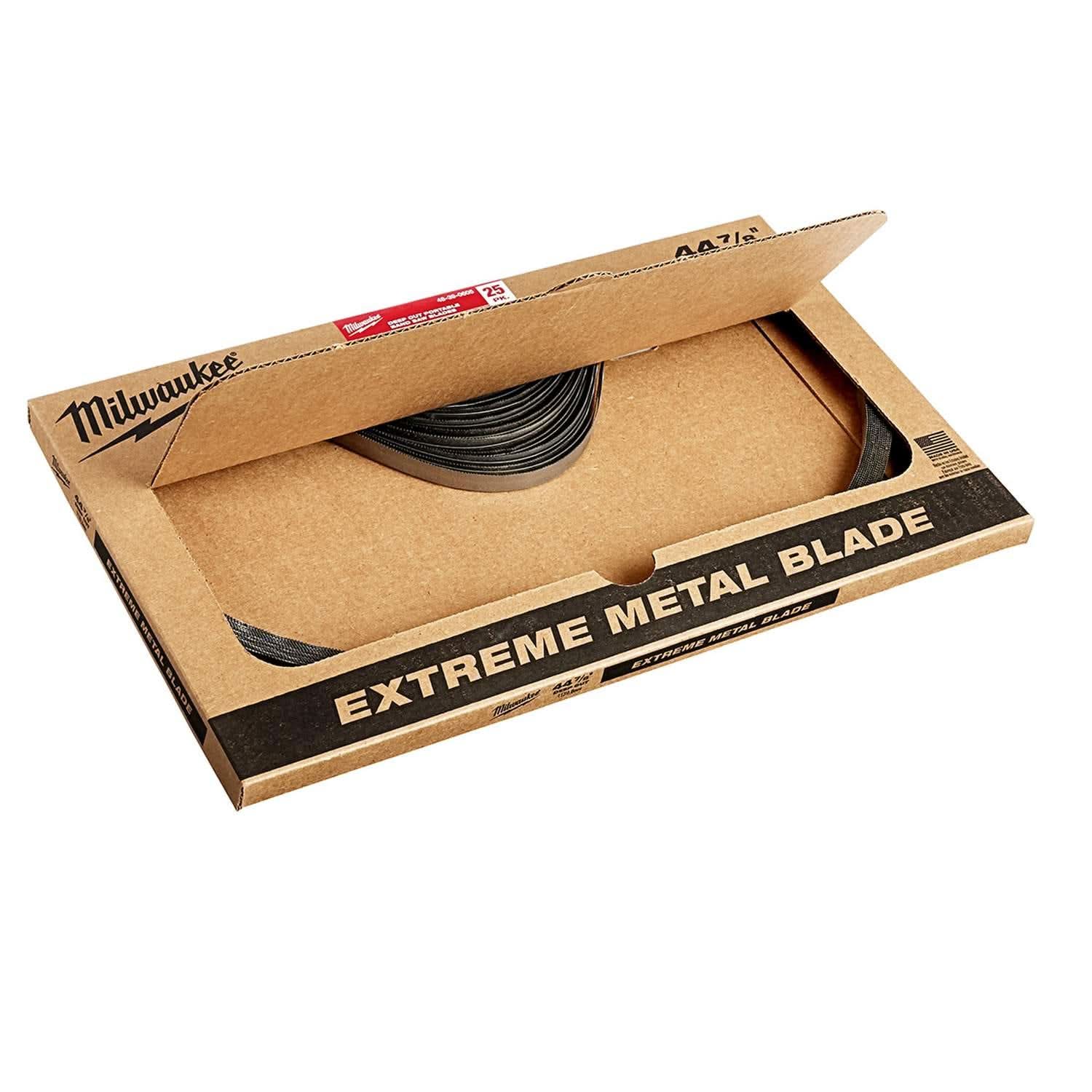 Milwaukee 48-39-0605 Extreme Thick Metal Bandsaw Blades Deep Cut, 25-Pack