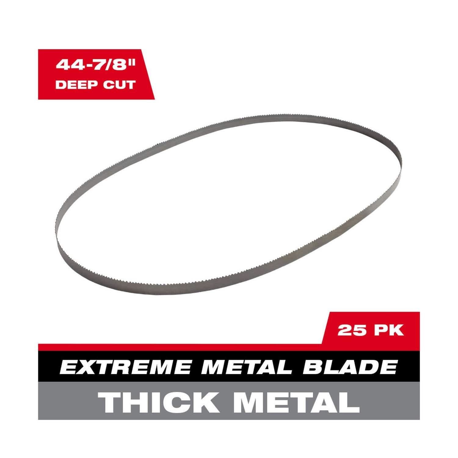Milwaukee 48-39-0605 Extreme Thick Metal Bandsaw Blades Deep Cut, 25-Pack