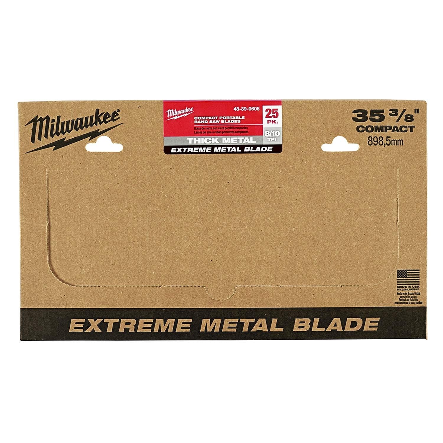 Milwaukee 48-39-0606 Extreme Thick Metal Bandsaw Blades Compact, 25-Pack