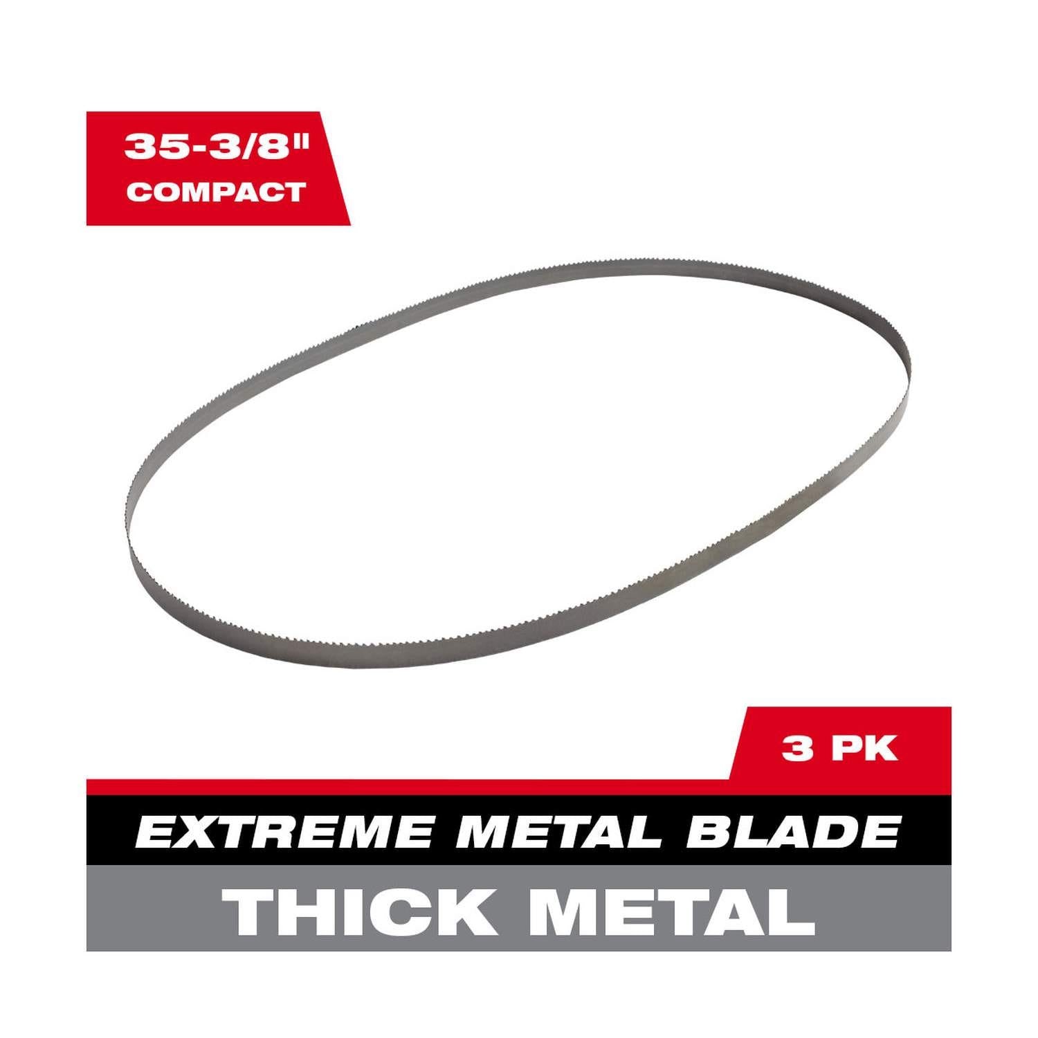 Milwaukee 48-39-0609 Extreme Thick Metal Bandsaw Blades Compact, 3-Pack