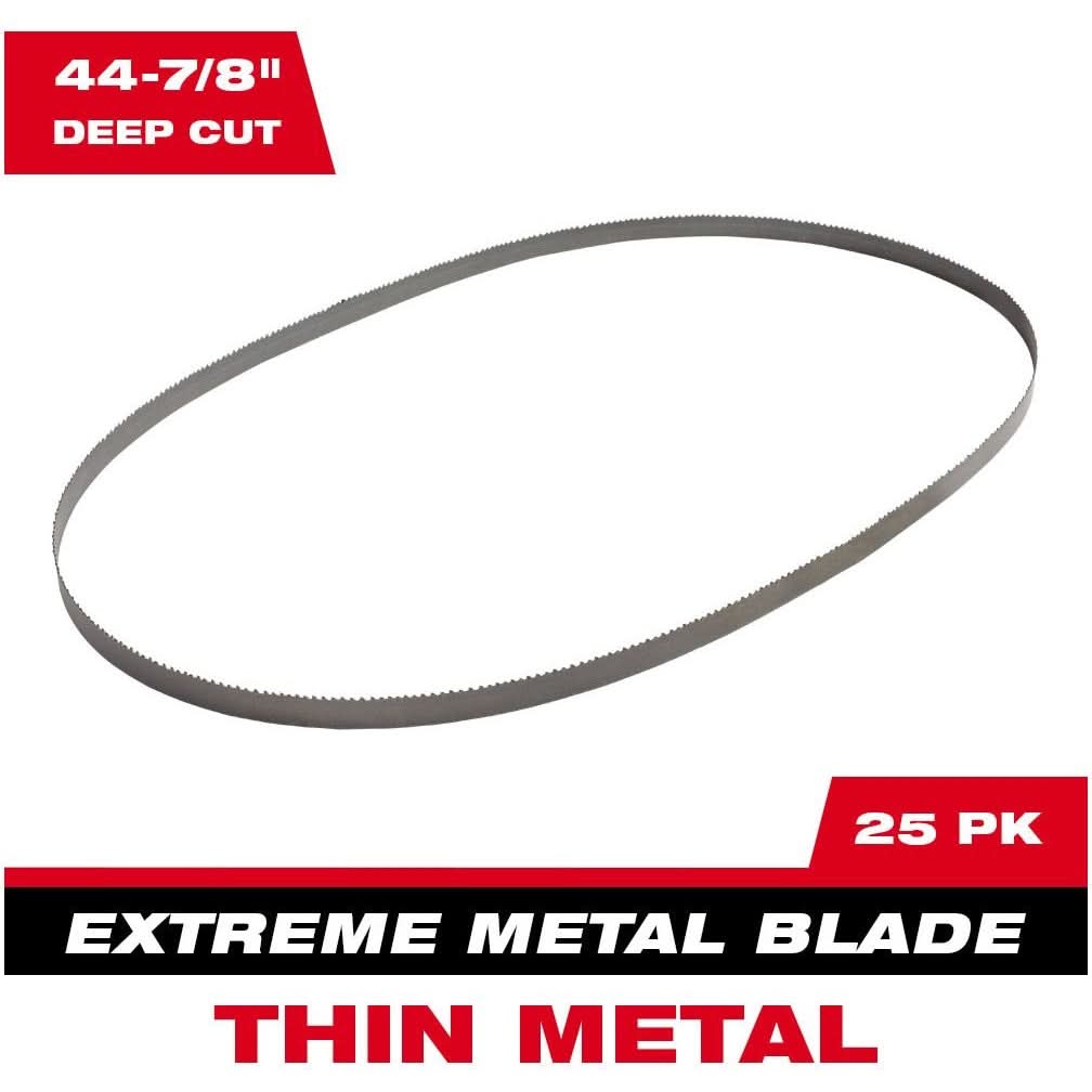 Milwaukee 48-39-0615 Extreme Thin Metal Bandsaw Blades Deep Cut, 25-Pack