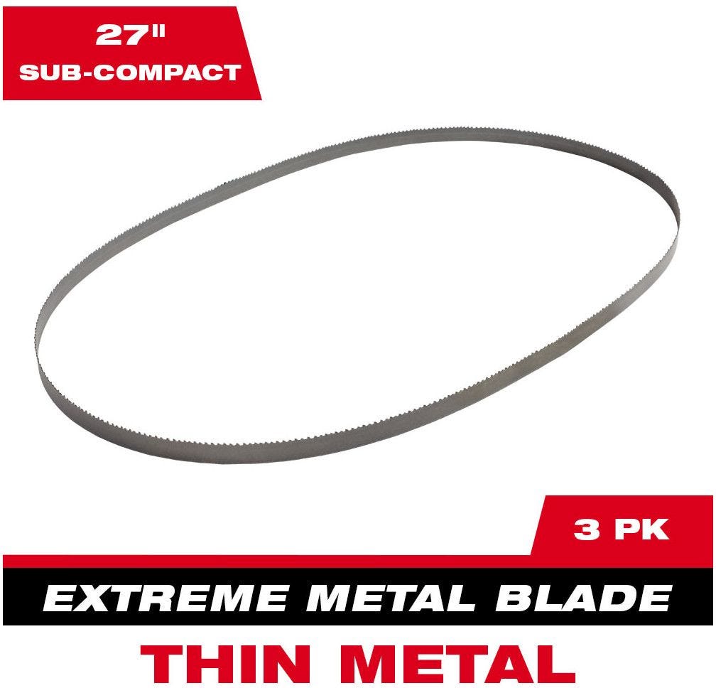Milwaukee 48-39-0711 Extreme Thin Metal Bandsaw Blades Sub Compact, 3-Pack