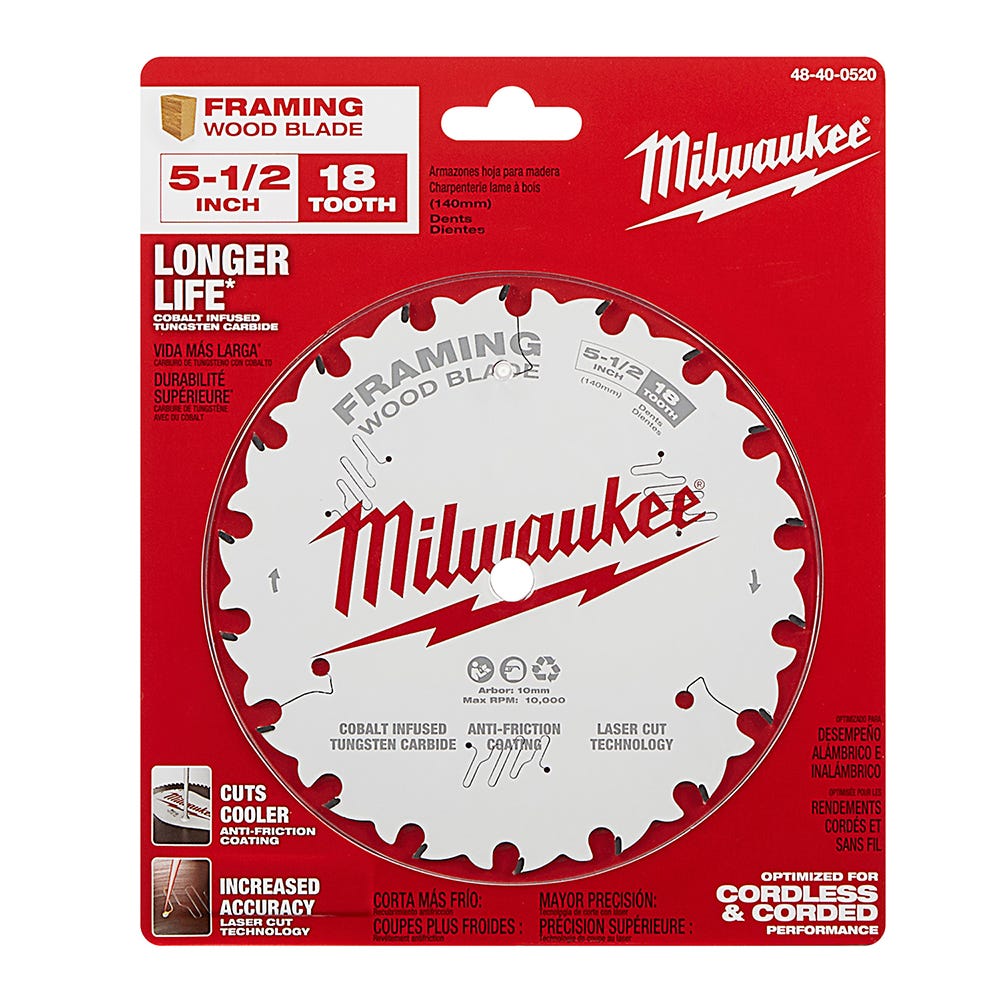 Milwaukee 48-40-0520 5-1/2 in. 18-Tooth Framing Circular Saw Blade