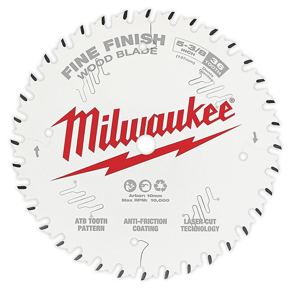 Milwaukee 48-40-0524 5-3/8 in. 36-Tooth Fine Finish Circular Saw Blade