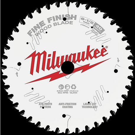 Milwaukee 48-40-0622 6-1/2 in. 40-Tooth Fine Finish Circular Saw Blade
