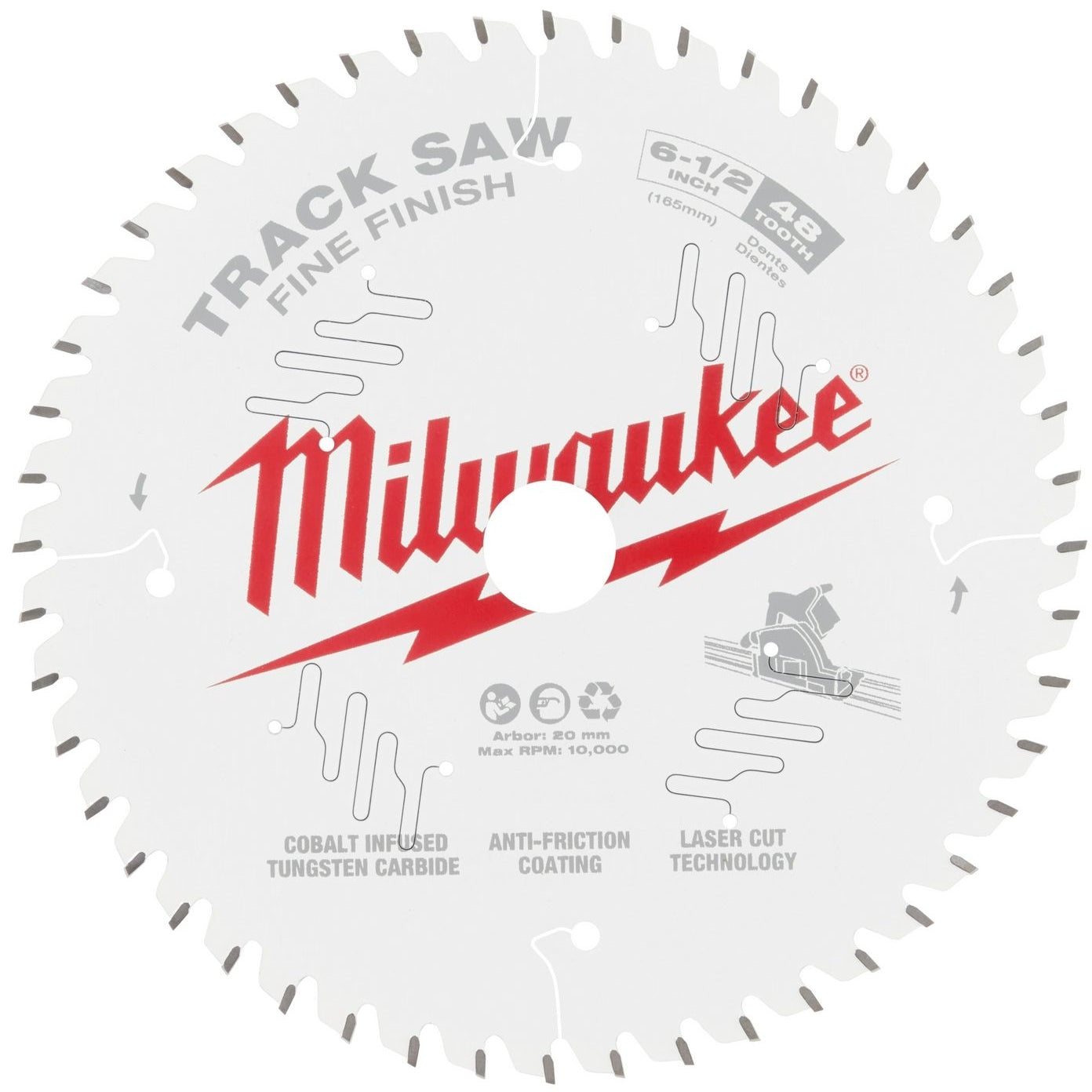 Milwaukee 48-40-0627 Milwaukee 6-1/2" 48-Tooth Fine Finish Track Saw Blade