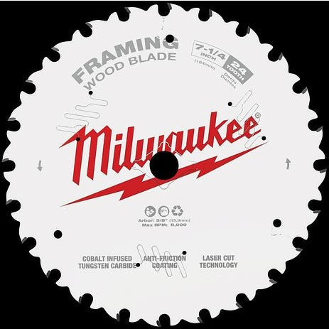 Milwaukee 48-40-0720 7-1/4 in. 24-Tooth Framing Circular Saw Blade