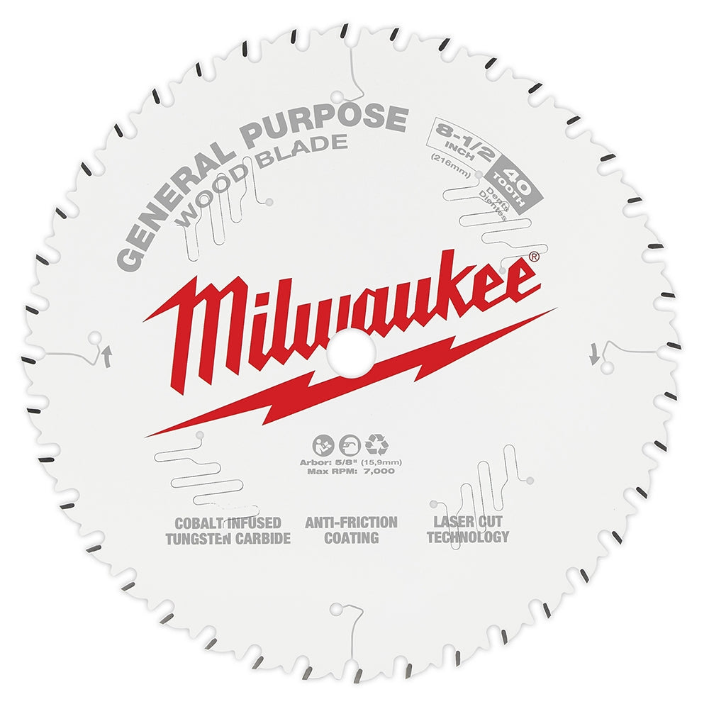 Milwaukee 48-40-0824 8-1/2 in. 40-Tooth General Purpose Circular Saw Blade